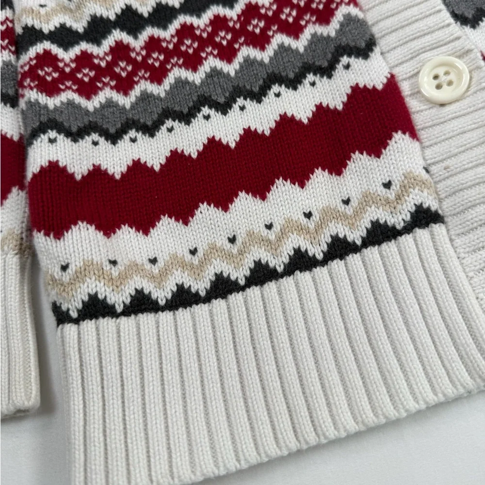 GYMBOREE Girls Fair Isle Knit Cardigan‎ Shawl Collar Holiday Winter S 5/6